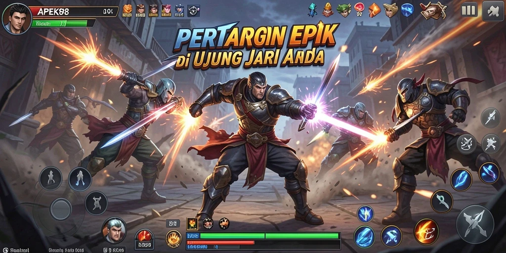Tangkapan layar pertarungan epik dalam APEK88 dengan grafis memukau.