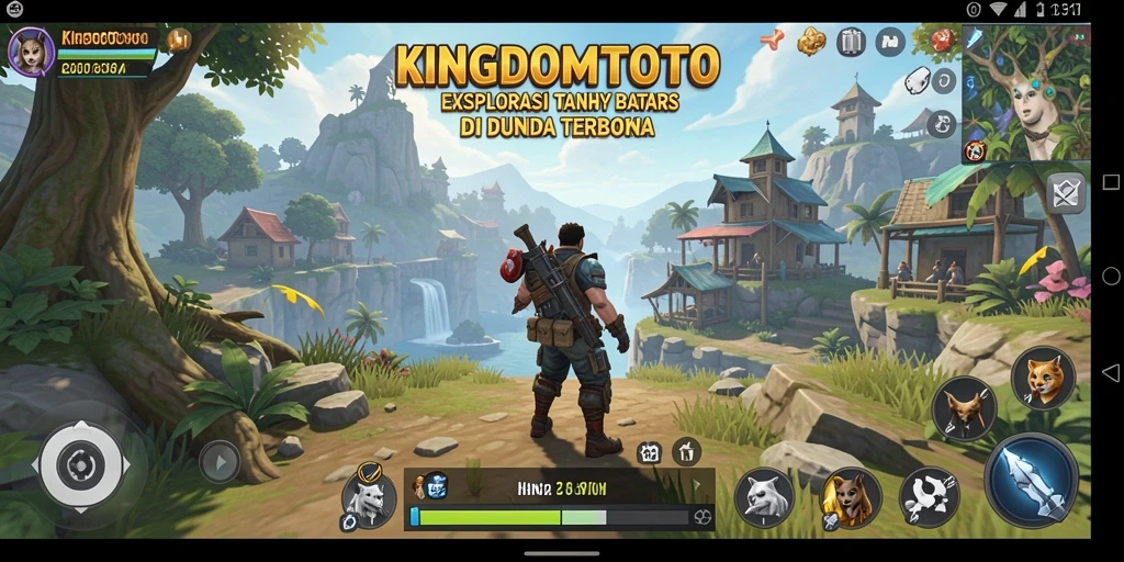 Tampilan gameplay <strong>KINGDOMTOTO</strong> yang menampilkan eksplorasi Open World.